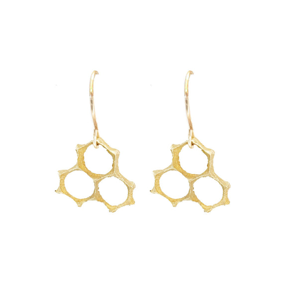 Small Honeycomb Handmade Earrings