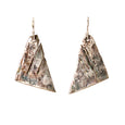 Oxidized Geometric Birch Earrings