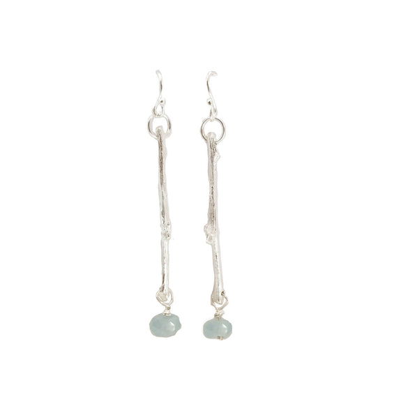 Twig & Aquamarine Earrings